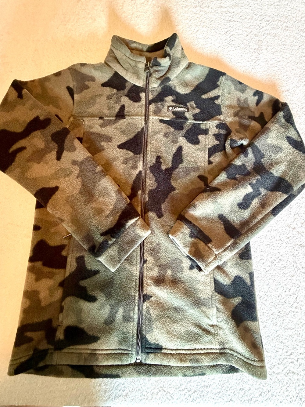 Columbia Kids Gray & Black Camo Fleece Jacket